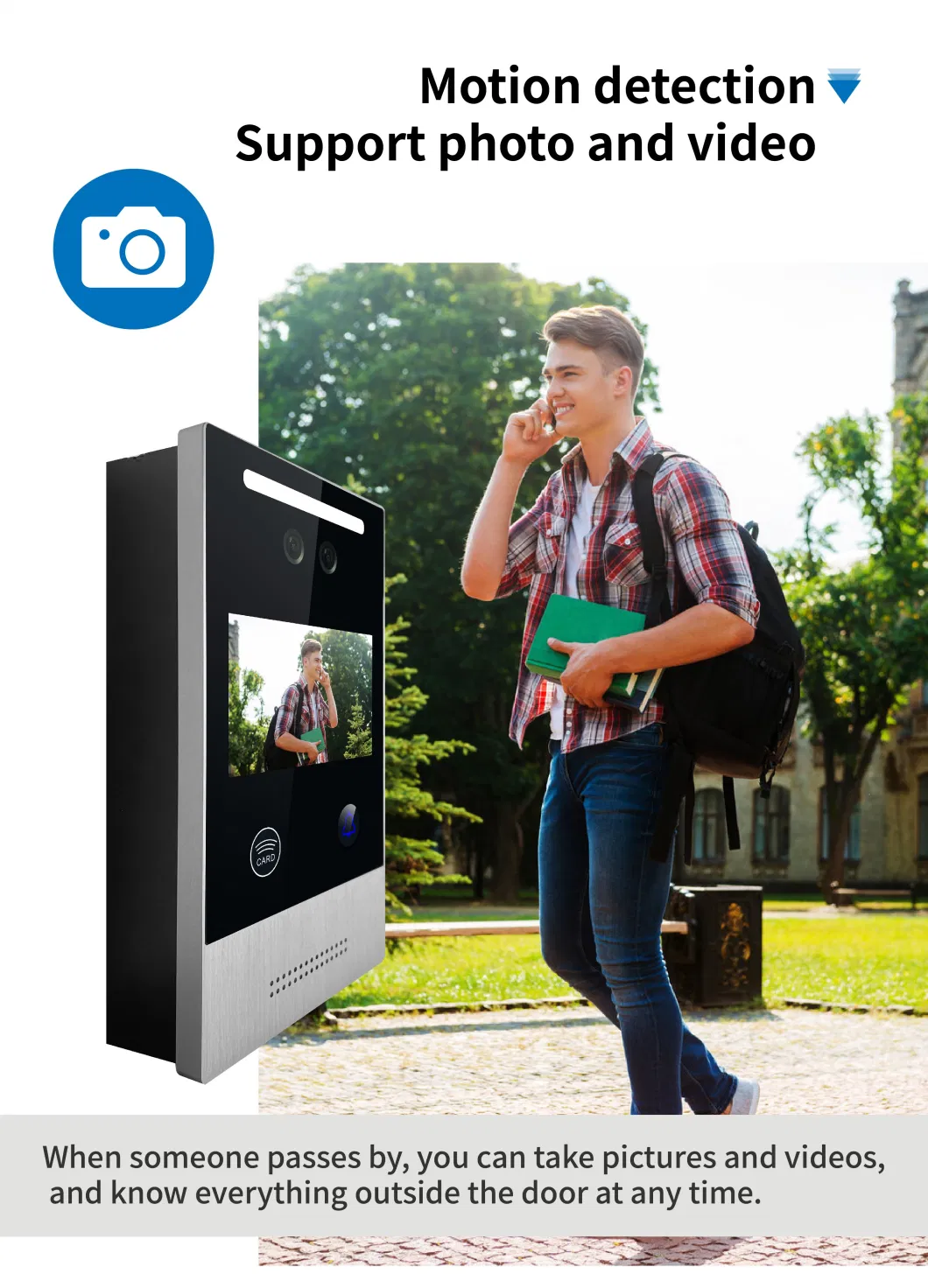Smart Door Camera with Door Bell Home Intercom