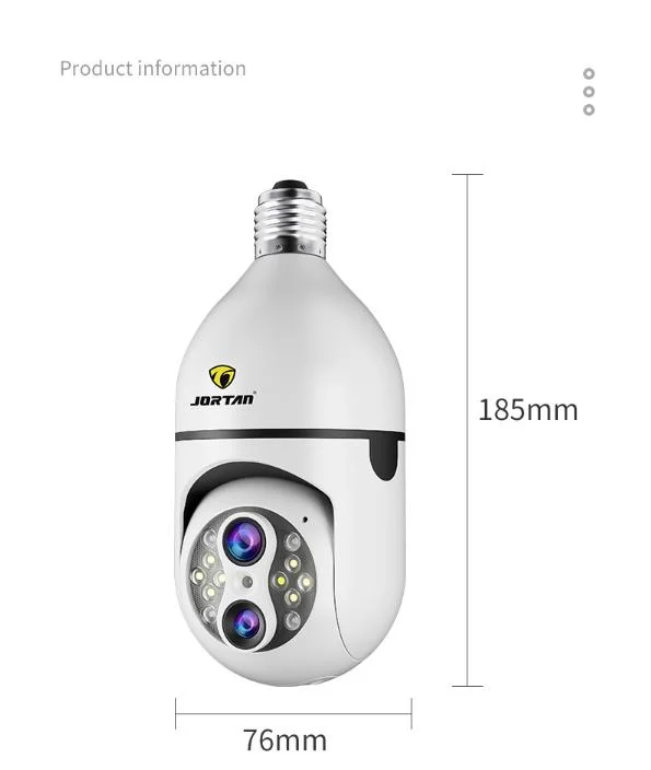 Binocular Zoom Panoramic Bulb Intelligent Surveillance Security Home Camera