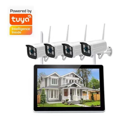 Tuya Wireless 8CH 2MP impermeable NVR Kit WiFi sistema de cámara de seguridad para el hogar